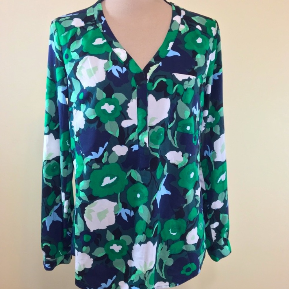 Merona V-neck button down blouse